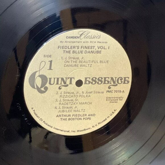 Fiedler's Finest, Vol. 1 The Blue Danube (Vinyl, 1977) Quintessence PMC 7015 VG+ - Picture 6 of 8